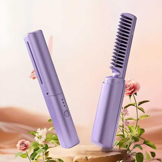 Meneflix Portable Mini Hair Straightener | Mini Adjustable Hair Straightener Hot Comb