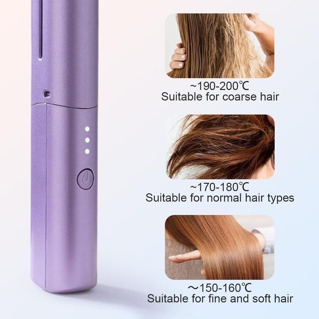 Meneflix Portable Mini Hair Straightener | Mini Adjustable Hair Straightener Hot Comb